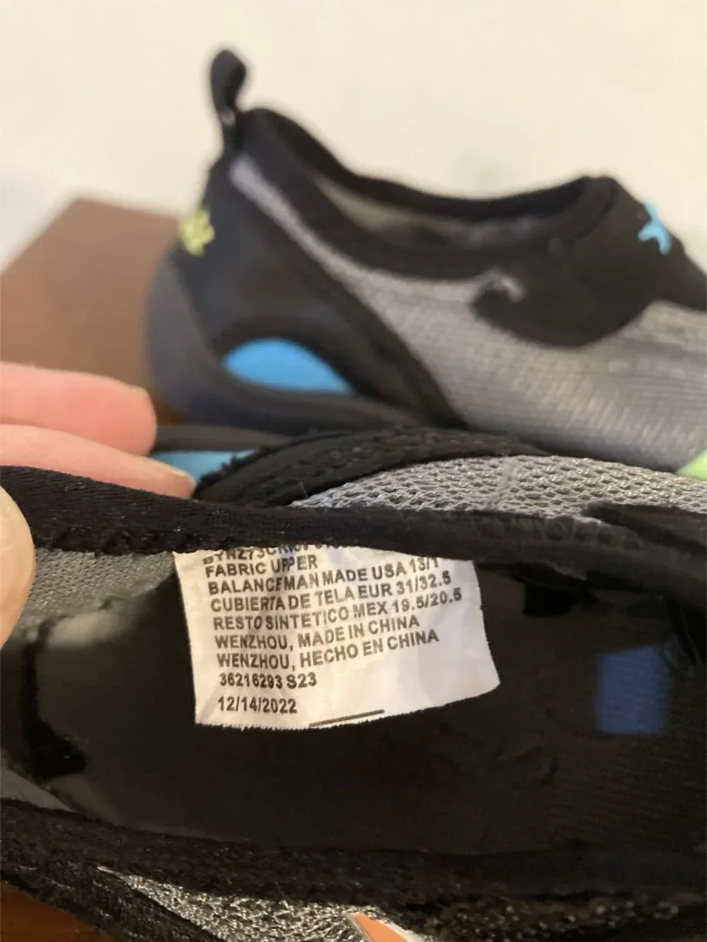 Newtz Kids Shark Aqua Water Shoes Size 13 Gray Green Mesh Strap